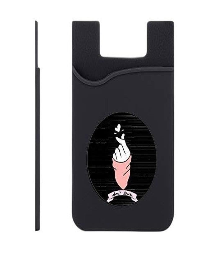 Plan To Gift Set of 3 Cell Phone Card Wallet, Silicone Phone Card Id Cash Wallet with 3M Adhesive Stick-on Snap It Don't Touch Printed Designer Mobile Wallet for Your Phone & Tablet - Image 1